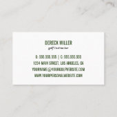 ゴルフカップのロゴ|ゴルフプロフェッショナルまたはインストラクター 名刺 (裏面)