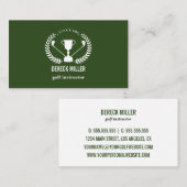 ゴルフカップのロゴ|ゴルフプロフェッショナルまたはインストラクター 名刺 (正面/裏面)