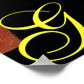 ゴルフカップルプリント ポスター (角)