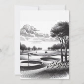 ゴルフカップル結婚式招待状 招待状 (裏面)