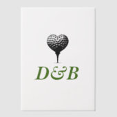 ゴルフカップル ベラム紙招待状 (正面)