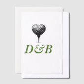 ゴルフカップル ベラム紙招待状 (オフセット)