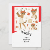 ゴルフカナダデイゴルフギア用猫好き 招待状 (正面)