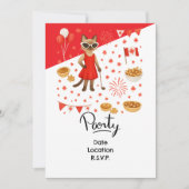 ゴルフカナダデイゴルフギア用猫好き 招待状 (正面)