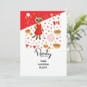 ゴルフカナダデイゴルフギア用猫好き 招待状 (スタンド正面)