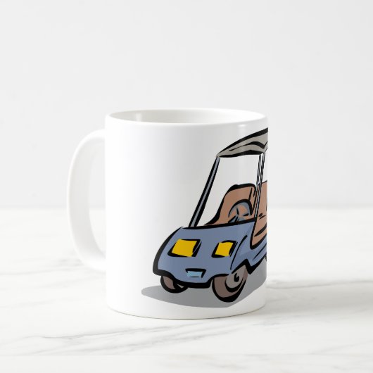 ゴルフカートおもしろいスポーツ車 コーヒーマグカップ (正面左)