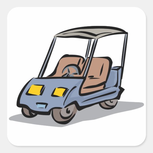ゴルフカートおもしろいスポーツ車 スクエアシール (正面)