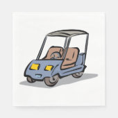 ゴルフカートおもしろいスポーツ車 スタンダードランチョンナプキン (正面)