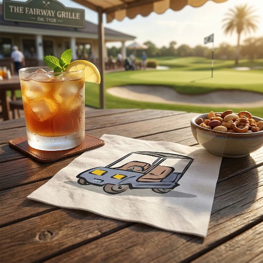 ゴルフカートおもしろいスポーツ車 スタンダードランチョンナプキン