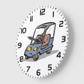 ゴルフカートおもしろいスポーツ車 ラージ壁時計 (傾斜)