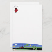 ゴルフカートおよびクラブ 便箋 (正面/裏面)