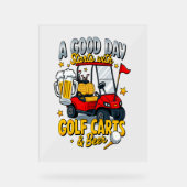 ゴルフカートから始まる神の日 アクリルサイン (正面)