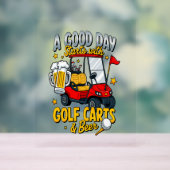 ゴルフカートから始まる神の日 アクリルサイン (ニュートラル)