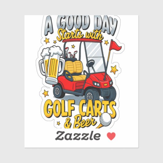 ゴルフカートから始まる神の日 シール (シート)