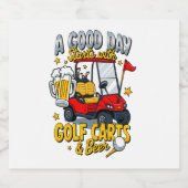 ゴルフカートから始まる神の日 スパークリングワインラベル (シングルラベル)