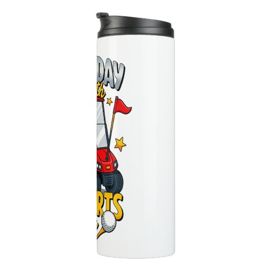 ゴルフカートから始まる神の日 タンブラー (回転右)