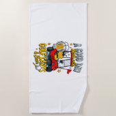 ゴルフカートから始まる神の日 ビーチタオル (正面)