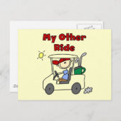 ゴルフカートその他の乗り物Tシャツとギフト ポストカード (正面/裏面)