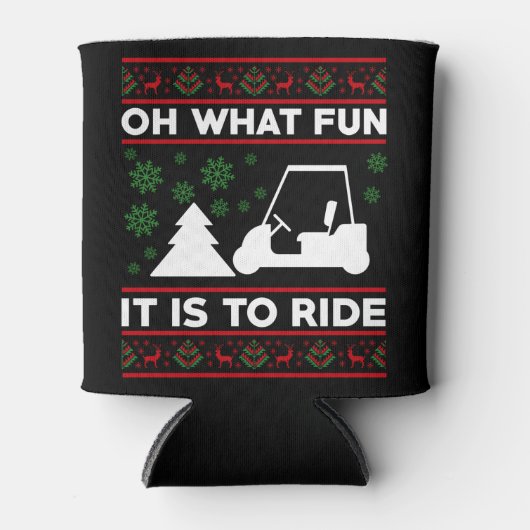 ゴルフカートで乗って楽しむクリスマス 2024 缶クーラー (正面)