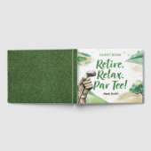 ゴルフカートにビールを入れて退職したゴルフ ゲストブック (全面)