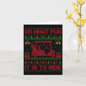 ゴルフカートに乗るのはなんて楽しい ゴルファー ダサい Ch カード (黄色い花)