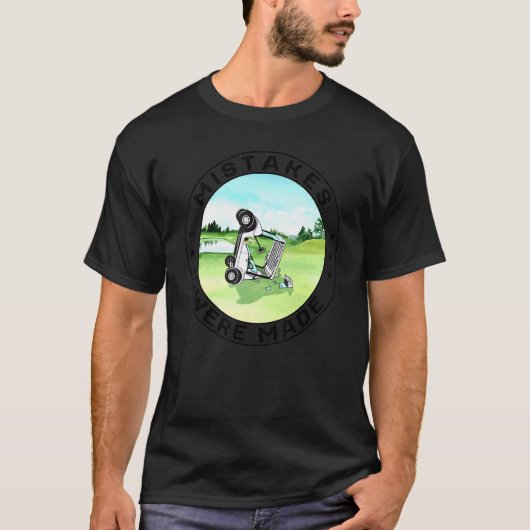 ゴルフカートに間違いが生じた Tシャツ (正面)