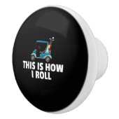 ゴルフカートのギフトゴルフのゴルファーおもしろいマン セラミックノブ (右)