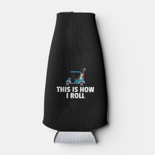 ゴルフカートのギフトゴルフのゴルファーおもしろいマン ボトルクーラー (正面)