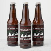 ゴルフカートのクリスマスが楽しい ビールラベル (ボトル)