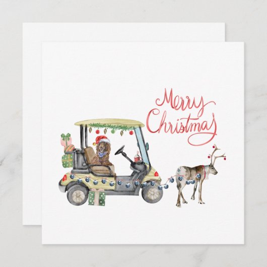 ゴルフカートのクリスマス (正面/裏面)
