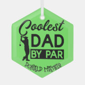 ゴルフカートのグラフィックプリントオーナメント、パーソナライズ ガラスオーナメント (正面)