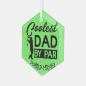 ゴルフカートのグラフィックプリントオーナメント、パーソナライズ ガラスオーナメント (正面左)