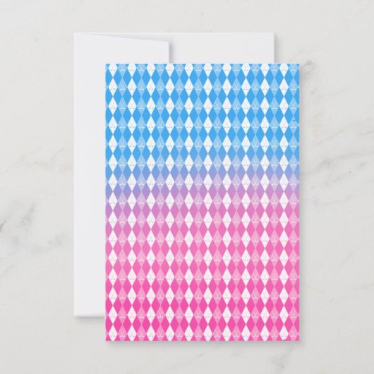 ゴルフカートのコースジェンダーが赤ちゃんシャワーを明らかにする サンキューカード (裏面)