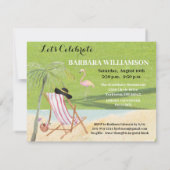 ゴルフカートのコース退職パーティー 招待状 (裏面)