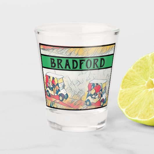 ゴルフカートのゴルファー選手の名前パパグランドパなど ショットグラス (正面)