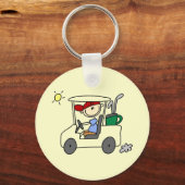 ゴルフカートのゴルファー キーホルダー (正面)