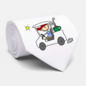 ゴルフカートのゴルファー ネクタイ (ロール)