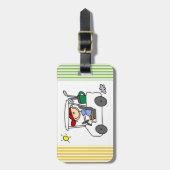 ゴルフカートのゴルファー ラゲッジタグ (正面縦)