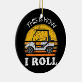ゴルフカートのゴルファ転がーはこんなふおもしろいうに！  セラミックオーナメント (右)