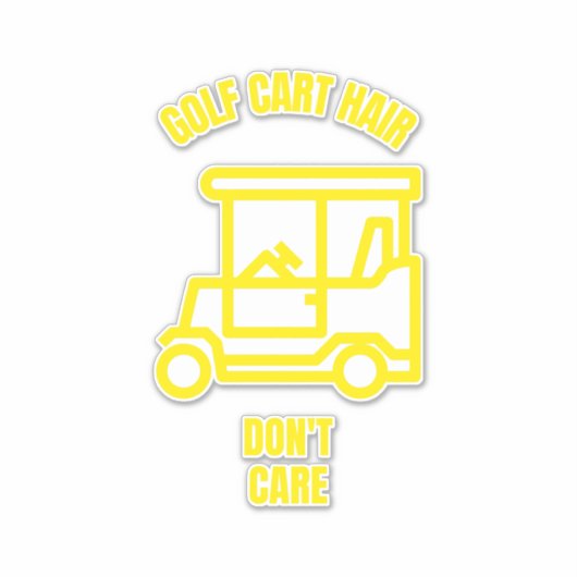 ゴルフカートのヘア気にがゴおもしろいルファーではない シール (正面)