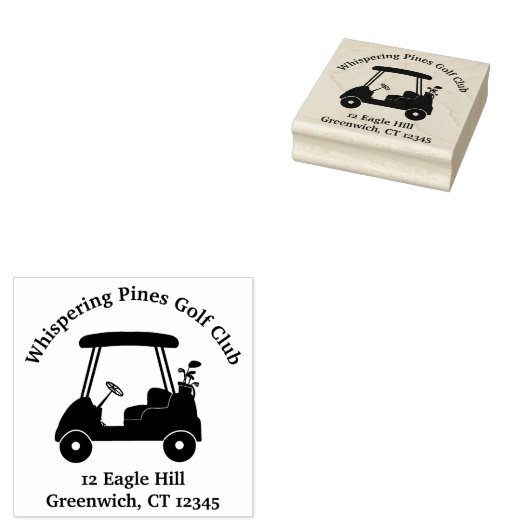 ゴルフカートのロゴクラブ名 ラバースタンプ (押印)