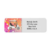 ゴルフカートの名前と住所 シール (正面)