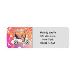 ゴルフカートの名前と住所 シール