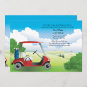 ゴルフカートの招待状 招待状 (正面/裏面)