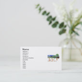 ゴルフカートのTシャツおよびギフトとのゴルフ 名刺 (スタンド正面)