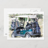 ゴルフカートはがき ポストカード (正面/裏面)