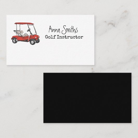ゴルフカートは名前が赤い   名刺 (正面/裏面)