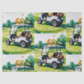 ゴルフカートをグリーンに置いてゴルフ60th誕生日 薄葉紙 (正面)