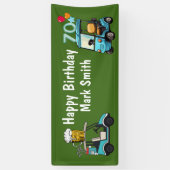 ゴルフカートを使用したゴルファーへのゴルフ70誕生日 おもしろい 横断幕 (縦)