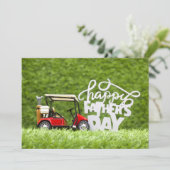 ゴルフカートを緑に乗せたゴルフハッピーファーズデー シーズンカード (スタンド正面)